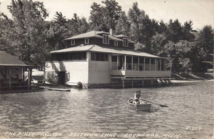 The Pines at Bostwick Lake - Vintage Post Card (newer photo)